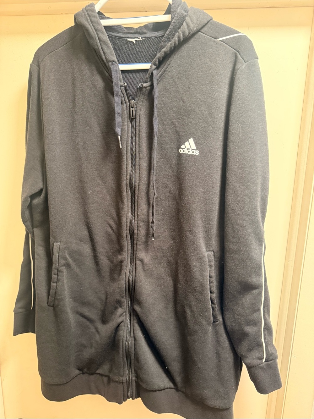 Adidas Black Full-Zip Tunic Hoodie Sweater XXL